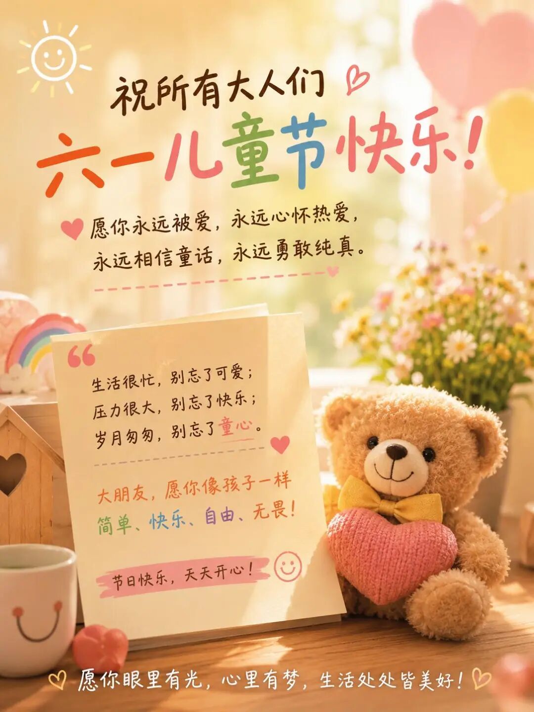大朋友、小朋友们,六一儿童节快乐插图 大朋友、小朋友们,六一儿童节快乐插图